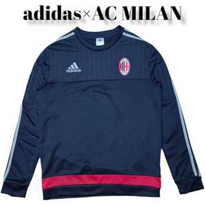 adidas　AC MILAN　ロゴプリント　三本ライン　ゲームシャツ　アディダス　サッカー　ACミラン　