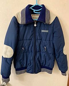 80s moncler モンクレール アシックス　ジャンパー　ski wear ネイビー　レトロ　レディース