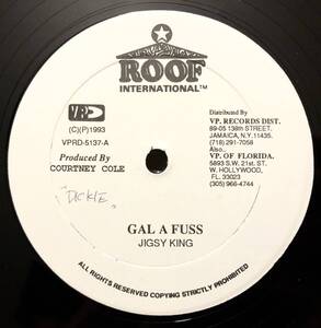 レア シュリンク 倉庫出 1993 Jigsy King / Gal A Fuss b/w Diplomat / Warning Original US 12 Roof International VPRD-5137 絶版