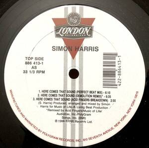 レア 倉庫出 ラスト 1988 Simon Harris / Here Comes That Sound Original US 12 Remix 大ネタ 多数 80s DJ Mix ダンサー Show TR909 TR808