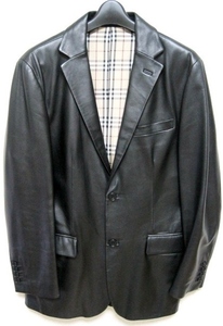  размер L превосходный товар BURBERRY BLACK LABEL редкий овечья кожа 2B жакет выполненный в строгом стиле чёрный noba в клетку пальто Burberry Black Label 