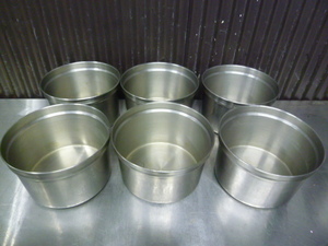 E210826K@ stainless steel * circle kitchen pot ( half ) 6 pieces (1)