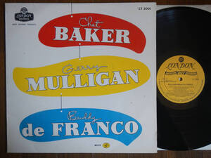 【LP】チェットベイカー(LY3001キングLONDON1959年? FIRST PRESS初回195g深溝ラベルFLAT DISCペラジャケMULLIGAN-BAKER-DE FRANCO)