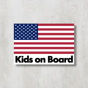 アメリカ国旗【Kids on Board/キッズオンボード】マグネットステッカー