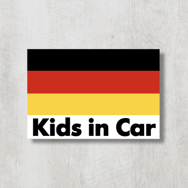 ドイツ国旗【Kids in Car/キッズインカー】マグネットステッカー