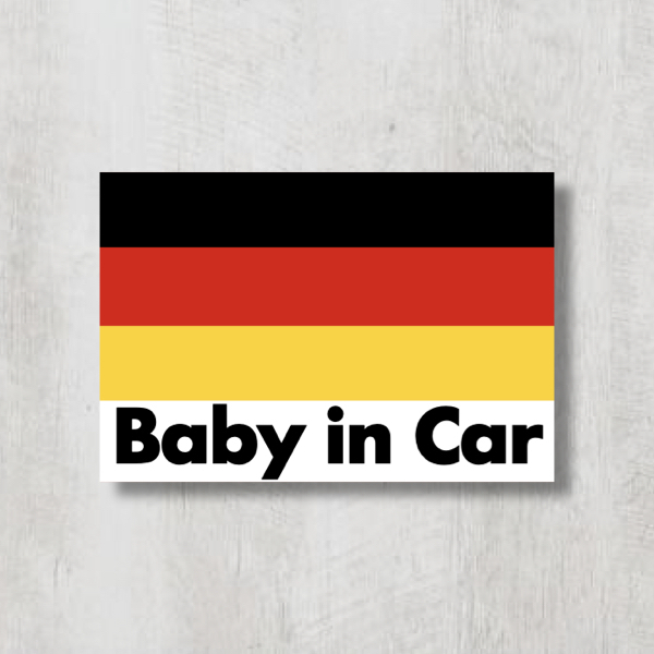 ドイツ国旗【Baby in Car/ベビーインカー】マグネットステッカー