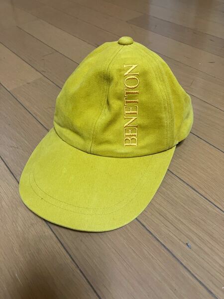 ベネトン　ユナイテッドカラー　黄色　ビビットカラー　キャップ　united yellow CAP