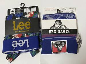 Lee リー / BEN DAVIS ベンデイビス ボクサーブリーフ Lサイズ 84-94㎝ 2点セット 展示未使用品