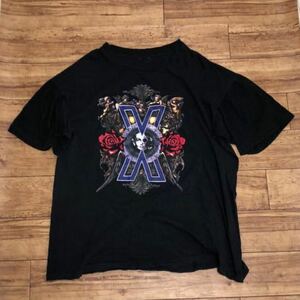 X-JAPAN エックスジャパン　1991年　ツアー　スタッフ 半袖Ｔシャツ　ブラック　サイズ表記不明