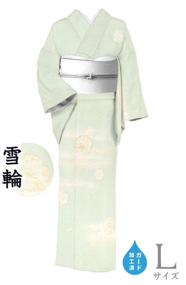 Kimono Daiyasu 403 ■ Tsukesage ■ Tokamachi Yuzen Hidemi Niebla pintada a mano con agujas de pino Copo de nieve Altura Tamaño: L Procesamiento de guardia [Envío gratis] [Nuevo], moda, kimono de mujer, kimono, Tsukesage