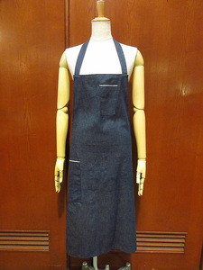  Vintage ~60's* ear attaching Denim Work apron *220912i4-apr 50s1950s1960s hand made dark blue 