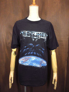 ビンテージ80’s●DEADSTOCK TESTAMENT NEW ORDER 1988年ツアーTシャツ黒size L●220916s5-m-tsh-bn 1980sテスタメントメタル