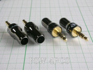 管理番号＝4C063　　　自作用 3.5mm ステレオミニプラグ　　PSW　　4個セット