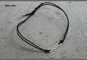  new goods Comme Ca men made in Japan city pine pattern motif silver bracele F black /COMME CA MEN