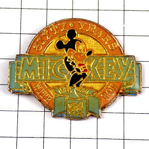 ピンバッジ・ミッキーマウス60周年ディズニー◆フランス限定ピンズ◆レアなヴィンテージものピンバッチ