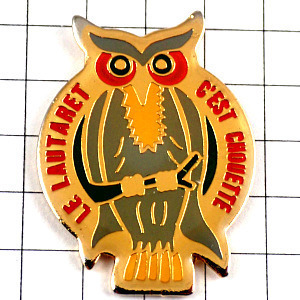  pin badge * owl . ear zk twig .... bird * France limitation pin z* rare . Vintage thing pin bachi