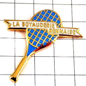  pin badge * tennis. racket blue * France limitation pin z* rare . Vintage thing pin bachi