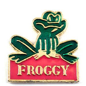  pin badge *... green .frogi-* France limitation pin z* rare . Vintage thing pin bachi