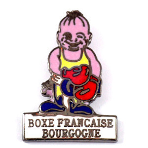 ピンバッジ・ボクサーの赤ちゃんボクシング選手◆フランス限定ピンズ◆レアなヴィンテージものピンバッチ
