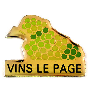 ピンバッジ・グリーン緑色のブドウの房ワイン酒◆フランス限定ピンズ◆レアなヴィンテージものピンバッチ