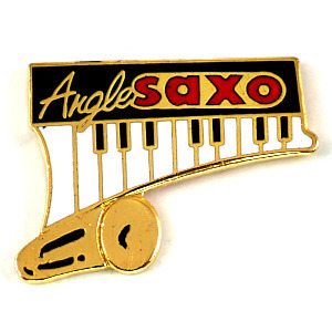  pin badge * Saxo phone . piano. keyboard sax music music musical instruments * France limitation pin z* rare . Vintage thing pin bachi