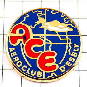 PIN -значок Ace Airplane Club Earth ◆ French Limited Pins ◆ Редкая винтажная штифта