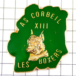  pin badge * gold color Boxer dog * France limitation pin z* rare . Vintage thing pin bachi