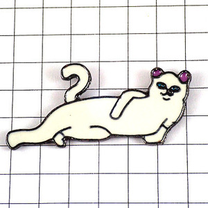  pin badge *.... white cat white cat blue eyes * France limitation pin z* rare . Vintage thing pin bachi