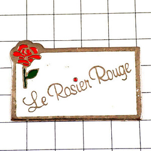 ピンバッジ・バラの花ローズ真っ赤な薔薇◆フランス限定ピンズ◆レアなヴィンテージものピンバッチ