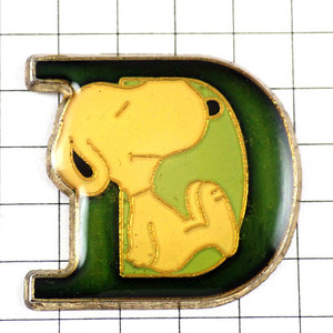  значок * Snoopy [D] зеленый цвет. знак * Франция ограничение булавка z* редкость . Vintage было использовано булавка bachi