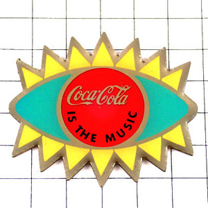 Значок штифта Coca -cola -это солнце с музыкальными копьями ◆ Французские ограниченные булавки ◆ Редкая винтажная партия булавки