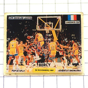 Розовый значок Lakers Game Photo Basketball NBA/USA/USA ◆ French Limited Pins ◆ Редкие винтажные панель