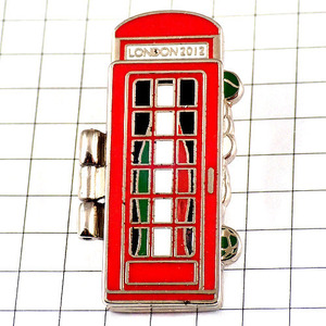 ピンバッジ・コカコーラ五輪オリンピック英国ロンドン赤い電話ボックス会話イタリア語◆フランス限定ピンズ