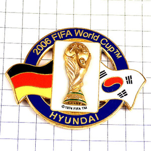 ピンバッジ・ドイツ大会ワールドカップサッカー韓国ヒュンダイ自動車◆フランス限定ピンズ◆レアなヴィンテージものピンバッチ