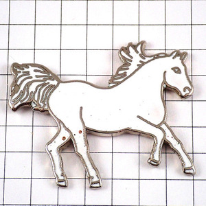  pin badge *gyarop runs white horse * France limitation pin z* rare . Vintage thing pin bachi