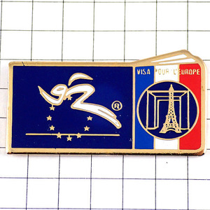 значок * наземный игрок eferu.bi The VISA евро флаг Франция национальный флаг трехцветный синий белый красный * Франция ограничение булавка z