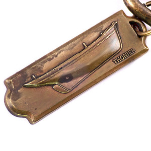  брелок для ключа * лодка маленький судно bronze цвет * Франция ограничение porutokre* редкость . Vintage было использовано античный 