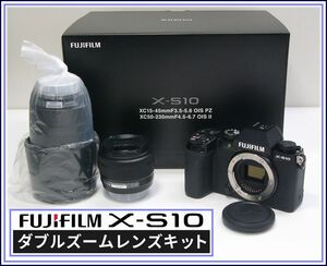 ■1円～新品同様■FUJIFILM X-S10 ダブルズームレンズキット 長期保証あり■望遠レンズは未使用 富士フィルム ミラーレス一眼