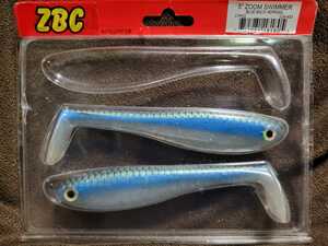 ★ZBC★5” ZOOM SWIMMER 5inch ズームスイマー BLUE BACK HERRING 開封済未使用品2本 スイムベイト アメ物 