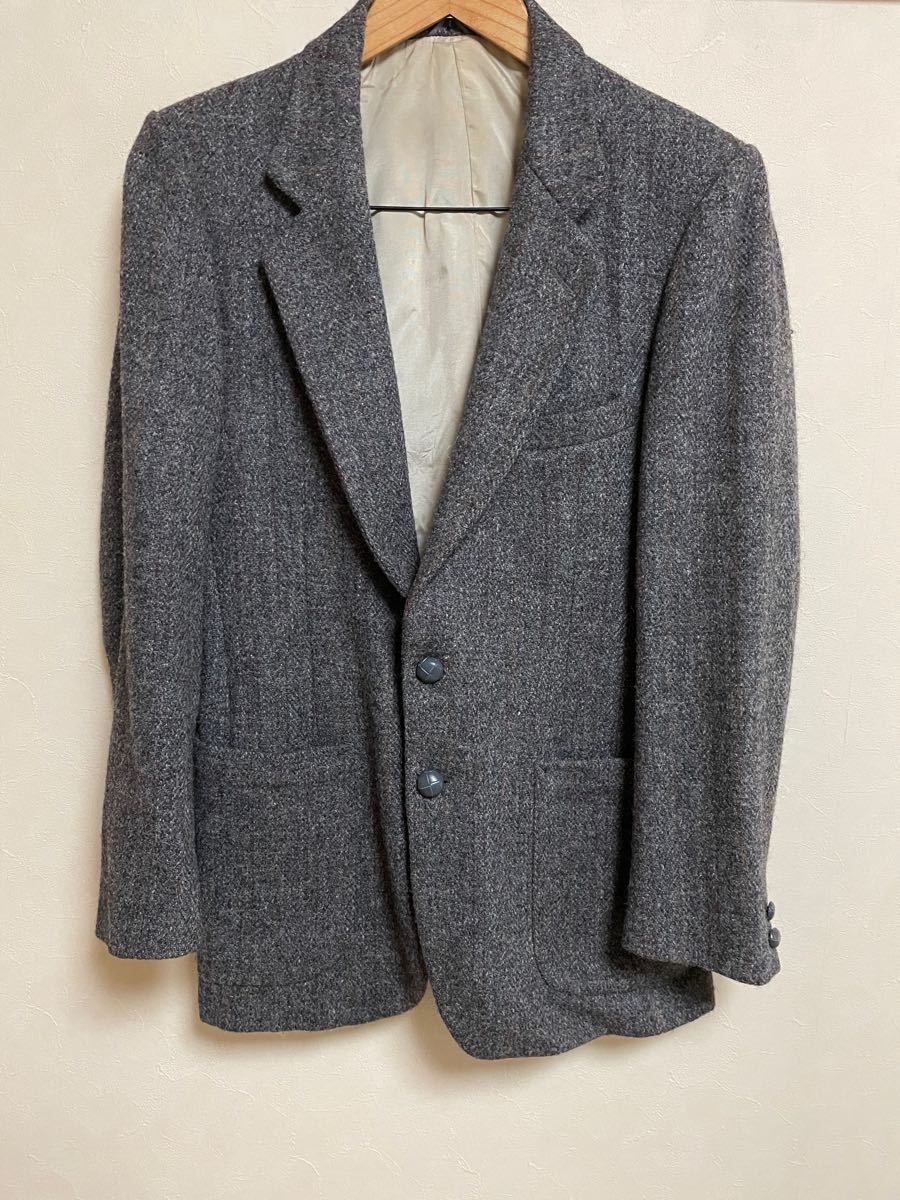 Harris Tweed Wool Tweed Jacket 1980s 1990s STAFFORD Vintage ハリス ...