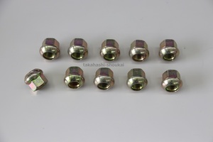 #*[ new goods ] spherical surface wheel nut M14 pitch 1.5 penetrate type 10 piece [ lamp shape ] Porsche * Honda etc. 