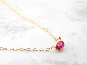  red spinel &18 gold yellow gold * simple .. pendant necklace * color stone rare Stone rare stone 