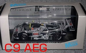 1/43 MAX ザウバー メルセデス C9 AEG 1988 黒 62号車 Mercedes SAUBER