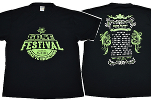 Y-5024★送料無料★激レア 貴重★GOSE FESTIVAL RUGBY 2013 ROAD TO HANZONO 高校 ラグビー 花園★ブラック黒色 半袖 T-シャツ Ｍ