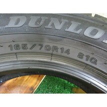 !!2020～2021年製 7～8分山 ダンロップ WINTERMAXX WM02 165/70R14 81Q 4本/札幌市手渡可/中古スタッドレスタイヤ(冬)ポルテ T_Q_67　特_画像9