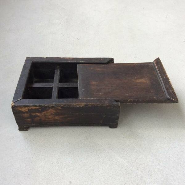 インド製 ヴィンテージ 木製収納ボックス / ケース、 アンティーク
