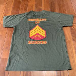  Okinawa the US armed forces discharge goods USMC MARINE military T-shirt training running .tore sport MEDIUM OD ( control number XY28)