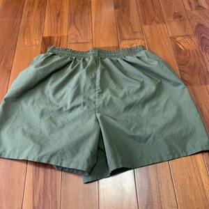 沖縄 米軍放出品 実物 USMC MARIEN TRUNKS GENERAL PORPOSE トレーニングパンツ ショートパンツ OD LARGE (管理番号TU54)