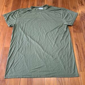 沖縄 米軍放出品 海兵隊 USMC MARINE ミリタリー Tシャツ トレーニング ランニング 筋トレ スポーツ LARGE OD (管理番号ST23)