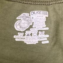 沖縄 米軍放出品 USMC DUKE 半袖 無地 Tシャツ トレーニング ランニング 筋トレ スポーツ OD LARGE (管理番号V25)_画像3